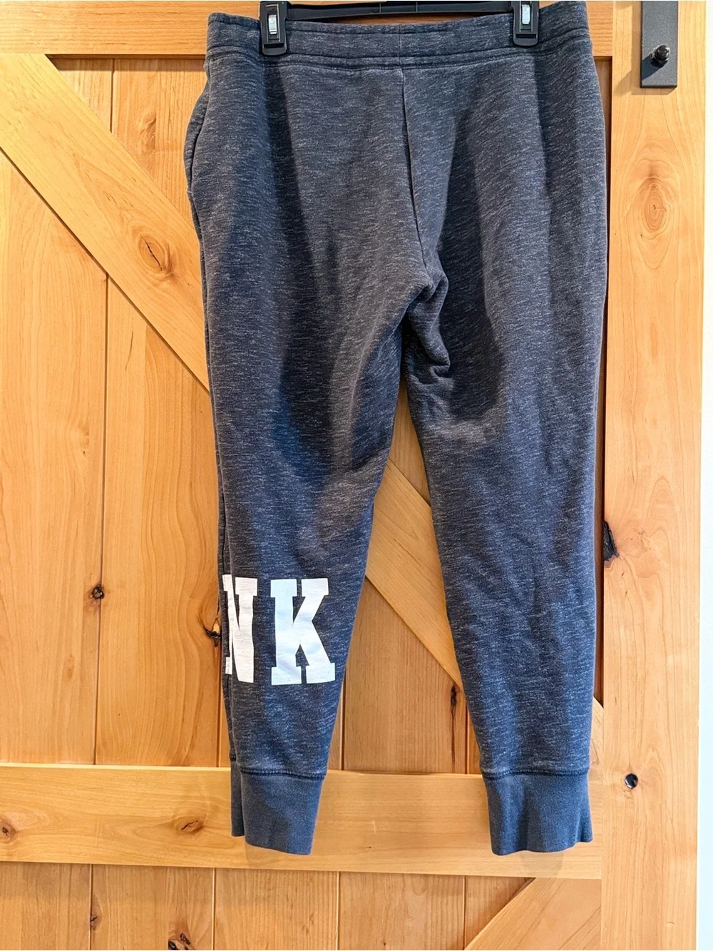 PINK Victoria's Secret Dark Gray Kids Jogger Sweatpants with White Logo